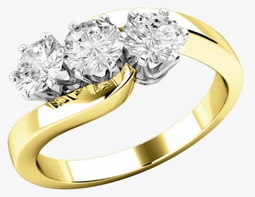 Three Stone Ring/engagement Ring For Women In 18ct - Pre-engagement Ring, HD Png Download, Transparent PNG