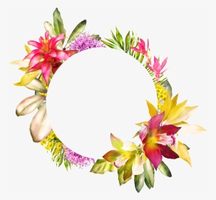 This Graphics Is Hand-painted Flowers Woven Ring Png - Flowers Ring Png, Transparent Png, Transparent PNG
