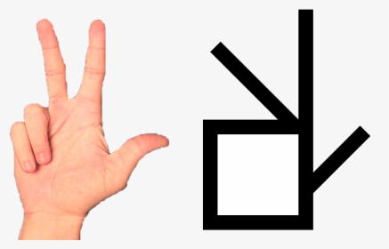Thumb Index And Middle Finger, HD Png Download, Transparent PNG
