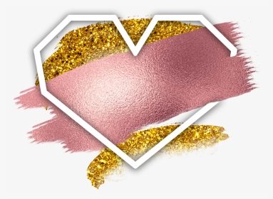 #love #heart #rosegold #gold #brush #glitter #geometric - Portable Network Graphics, HD Png Download, Transparent PNG