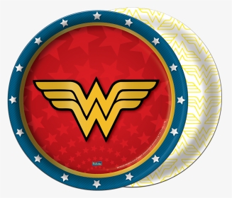 Prato De Papel Mulher Maravilha Festcolor - Marvel Wonder Woman Logos, HD Png Download, Transparent PNG