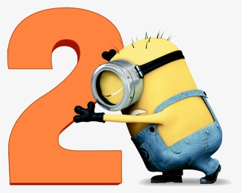 Despicable Me Png Photo - Minion With Number 2, Transparent Png, Transparent PNG