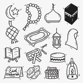 Clip Art Freeuse Library Modern Eid Mubarak Icon - Islamic Doodle Png, Transparent Png, Transparent PNG