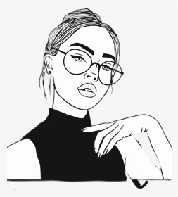 #colormehappy #girl #girlpower #girly #girls #girlsjustwannahavefun - Drawing Outline Of A Girl, HD Png Download, Transparent PNG