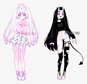 Cute Pastel Goth Drawing, HD Png Download, Transparent PNG