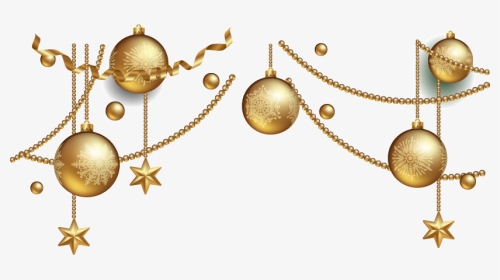#gold #party #ornaments #hangingdecorations #swirls - Gold Christmas Ornaments Png, Transparent Png, Transparent PNG