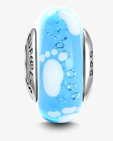 Baby Feet Blue Murano Glass Bead Silver - Illustration, HD Png Download, Transparent PNG