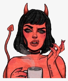 Aesthetic Devil Girl Art, HD Png Download, Transparent PNG