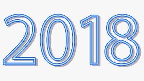 2018 Neon Style Blue Png Clip Art Image, Transparent Png, Transparent PNG
