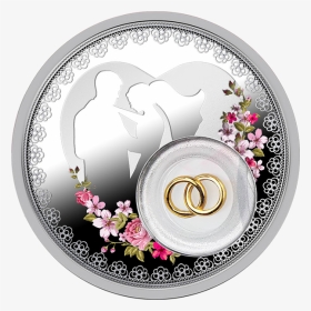 Niue 2016 2$ Wedding Coin Gold Plated Proof Silver - Silver Coin Marriage Gift, HD Png Download, Transparent PNG
