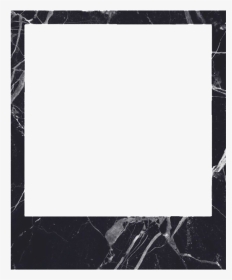 #aesthetic #marble #frame #polaroid #pictureframe #freetoedit - Black Polaroid Frame, HD Png Download, Transparent PNG