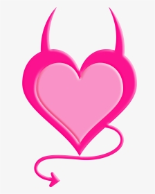 Transparent Pink Devil Heart Png Picture - Pink Devil Heart, Png Download, Transparent PNG