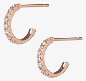 Huggie Earrings With White Diamonds - Earrings, HD Png Download, Transparent PNG
