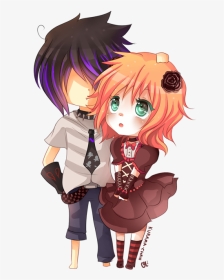 Anime Couples Holding Hands Chibi, HD Png Download, Transparent PNG
