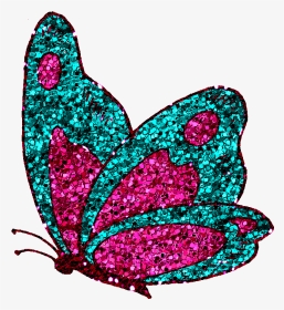 Butterflies Clipart Glitter - Animated Butterfly Clipart Png, Transparent Png, Transparent PNG
