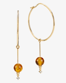 One Rhythm Earrings By Maysoun Kanaan In Cognac Amber - Gemstone, HD Png Download, Transparent PNG