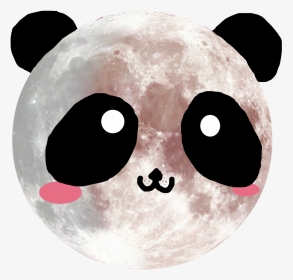 #panda #kawaii #cute #moon #luna #cuqui #pandalove - Full Moon Hi Def, HD Png Download, Transparent PNG
