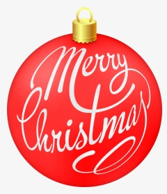 Red Merry Christmas Ornament Clip Art Image, HD Png Download, Transparent PNG