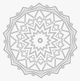 Free Mandala Coloring Page - Circle, HD Png Download, Transparent PNG