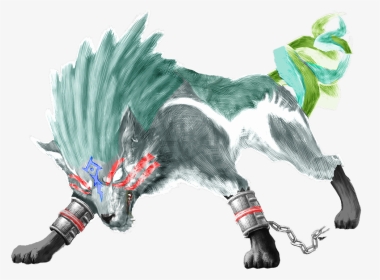 Oni Wolf Link Artwork From Twilight Princess By Zerjer97 - Fierce Deity Wolf Link, HD Png Download, Transparent PNG