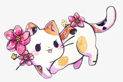 Kawaii Cat Watercolor, HD Png Download, Transparent PNG