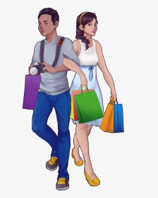 Couple Portrait Of Jay And David Traveling By Arurmz - Illustration, HD Png Download, Transparent PNG