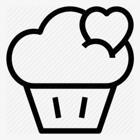 Cupcake Outline Cupcake Drawing Outline At Getdrawings - Cupcake Outline Drawing, HD Png Download, Transparent PNG