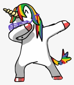 #unicorn #dab #dabbingunicorn #rainbowunicorn - Unicorn Dap, HD Png Download, Transparent PNG