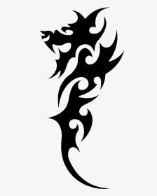Decal Tribal Snake Tattoo Chinese Dragon Japanese Dragon - Chinese Tribal Dragon Tattoo, HD Png Download, Transparent PNG