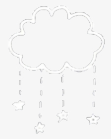 #cloud #star #stars #aesthetic #overlay #overlays #white - Line Art, HD Png Download, Transparent PNG