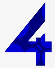 Number Four - Number 4 Color Blue, HD Png Download, Transparent PNG
