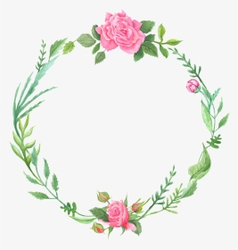 Literary Fan Green Leaf And Flower Wreath Decoration - Flower Wreath Transparent Background, HD Png Download, Transparent PNG