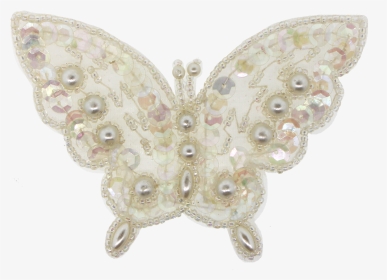 Butterfly Beaded/sequin/pearl Applique - Riodinidae, HD Png Download, Transparent PNG