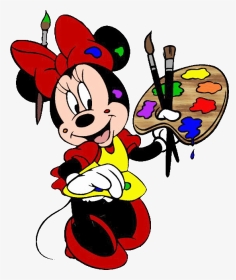 Minnie Mouse Painting Clipart, HD Png Download, Transparent PNG