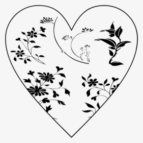 Flowery Heart Image - Heart, HD Png Download, Transparent PNG