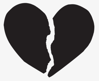 Black Heart Png Download Image - Black Broken Heart Png, Transparent Png, Transparent PNG