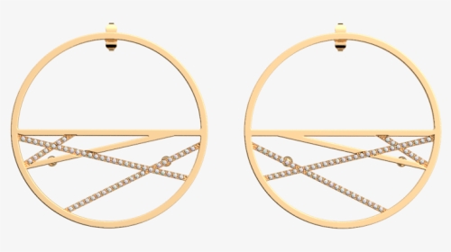 Liens Hoop Earrings, Gold Finish - Earrings, HD Png Download, Transparent PNG