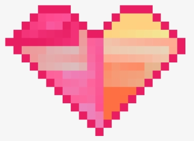 Transparent Rainbow Heart Png - Pixel Art Minecraft Yoshi, Png Download, Transparent PNG