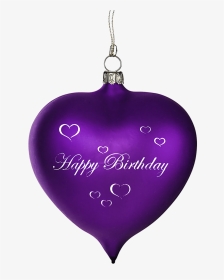 Glass Heart Violet Matte Happy Birthday - Happy New Year 2011 Card, HD Png Download, Transparent PNG