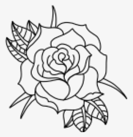 Rose Outline - Small Rose Outline, HD Png Download, Transparent PNG