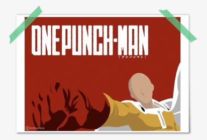 One Punch Man Saitama Minimalist Poster - One Punch Man Anime Design T Shirt, HD Png Download, Transparent PNG