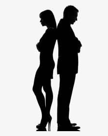 Silhouette Stock Photography Female - Standing Silhouette Man Woman, HD Png Download, Transparent PNG