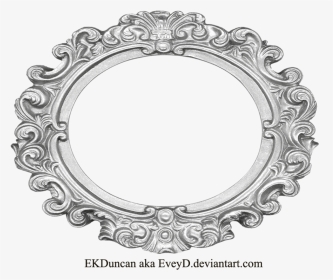Ornate Silver Frame - Silver Oval Frame Png, Transparent Png, Transparent PNG