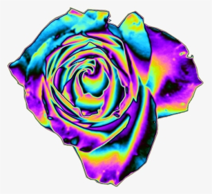 #rose #holo #holographic #flower #iridescent #pastel - Rainbow Flowers Png, Transparent Png, Transparent PNG