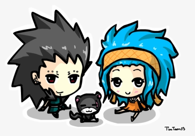 Fairy Tail Gajeel And Levy Chibi, HD Png Download, Transparent PNG