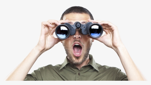 Person Looking Through Binoculars Png, Transparent Png, Transparent PNG