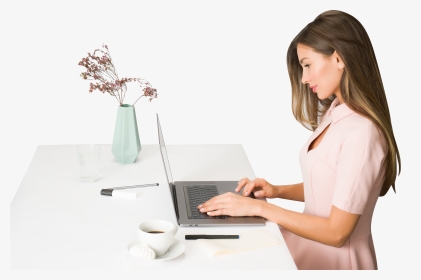 Woman Working On Laptop - Online Consulting, HD Png Download, Transparent PNG