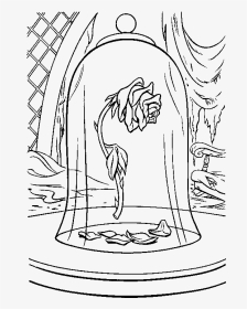 Drawing Roses Beauty And The Beast - Drawing Disney Beauty And The Beast Rose, HD Png Download, Transparent PNG