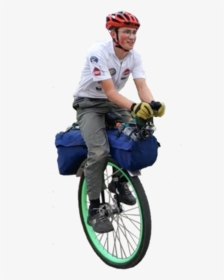 #bike #bicycle #guy #man #freetoedit - Person Riding A Unicycle Png, Transparent Png, Transparent PNG