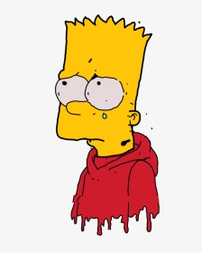 bartsimpson #depressed #sad #crying #simpsons #freetoedit, HD Png